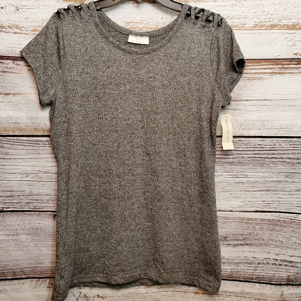 NWT Bobbie Brooks Cold Shoulder Shirt